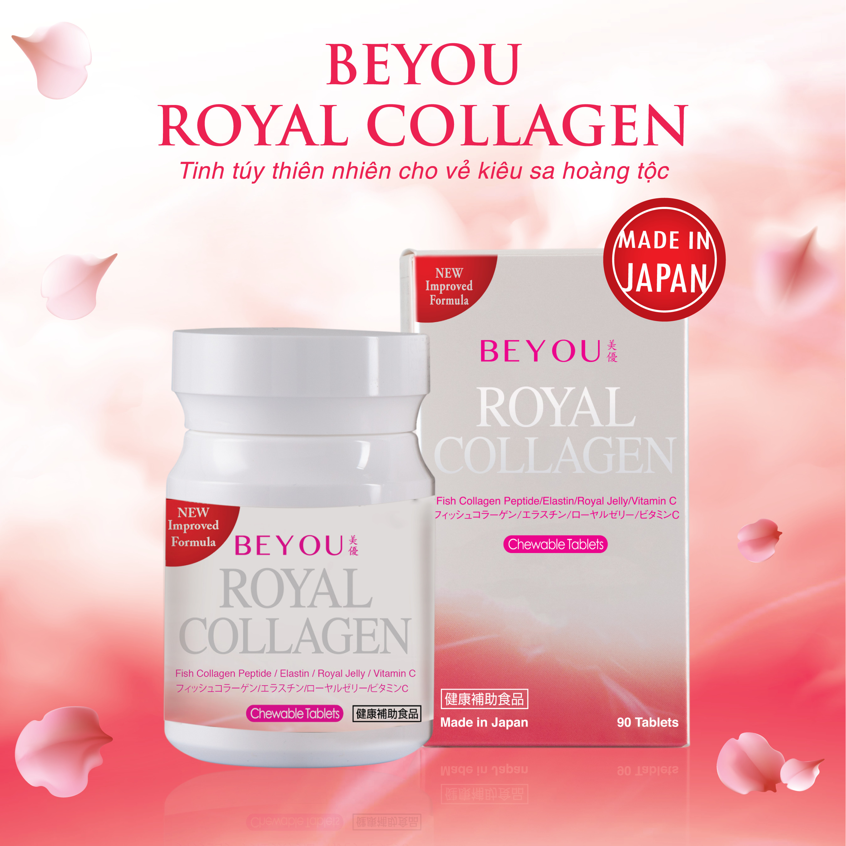BEYOU Royal Collagen - Làm chậm quá trình lão hóa da, tăng độ đàn hồi cho da