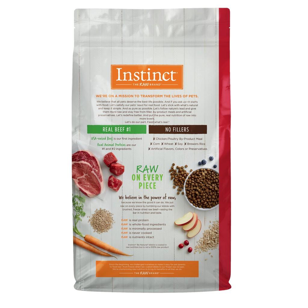 (Túi lớn 11,34kg) Thức ăn cho chó từ thịt bò và lúa mạch Instinct Real Beef &amp; Barley Recipe