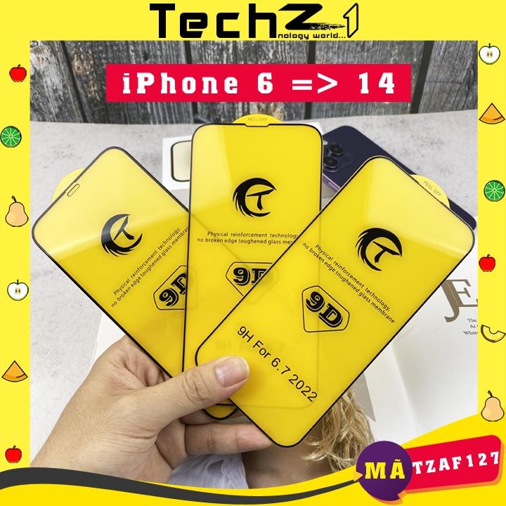 Cường Lực cho iPhone 6/6S/7/8/6Plus/6SPlus/7Plus/8Plus/X/XS/XR/XSMax/11/12/13/14/mini/Pro/ProMax - Mã TZAF127