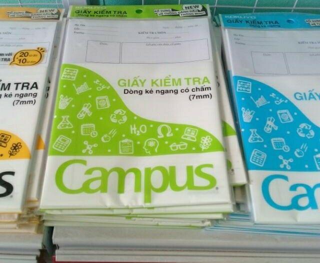 Giấy kiểm tra cấp 2 campus các loại