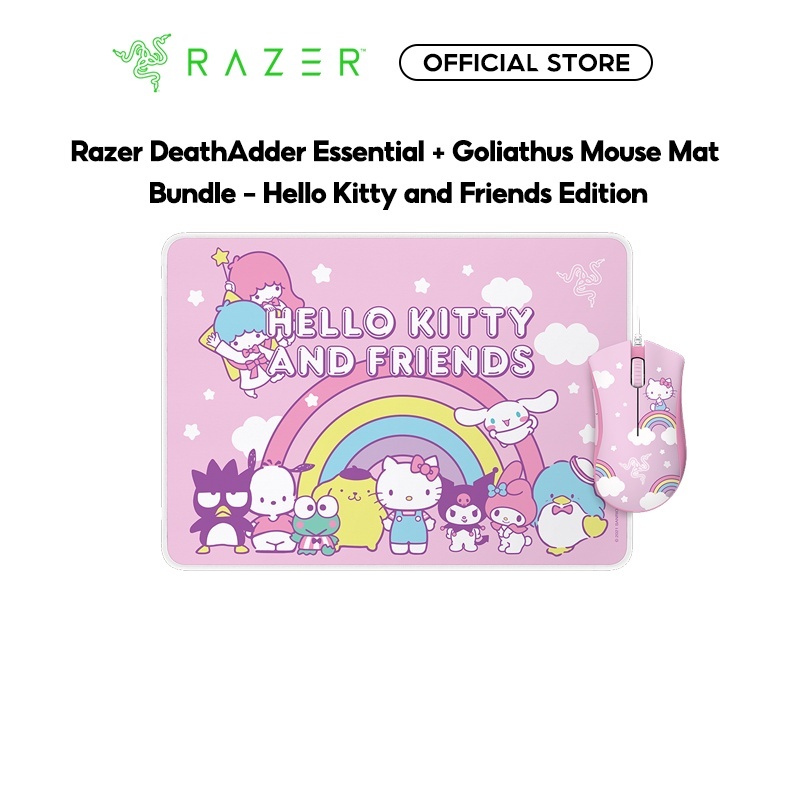 Razer DeathAdder Essential  Goliathus Medium Bundle - Phiên bản Hello Kitty-  HÀNG CHÍNH HÃNG