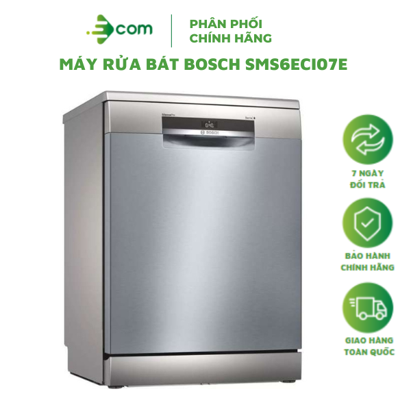 Máy rửa bát Bosch SMS6ECI07E serie 6 - 60cm Động cơ EcoSilence Drive - Hàng chính hãng