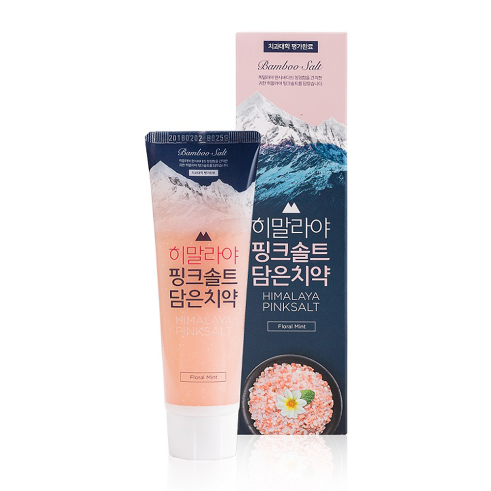 Bộ 3 Kem đánh răng dạng tuýp Bamboo Salt Himalaya Pinksalt Toothpaste Floral Mint 100g