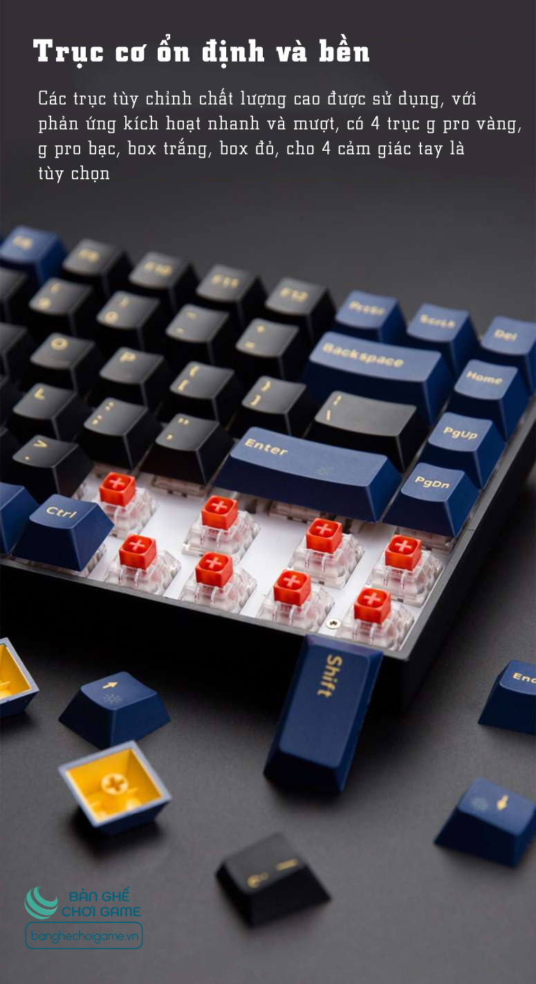 Bàn phím cơ không dây Newmen GM840 Pro Hạc Trăng Mây / Gateron G-Pro/ Hot Swap - Hàng chính hãng