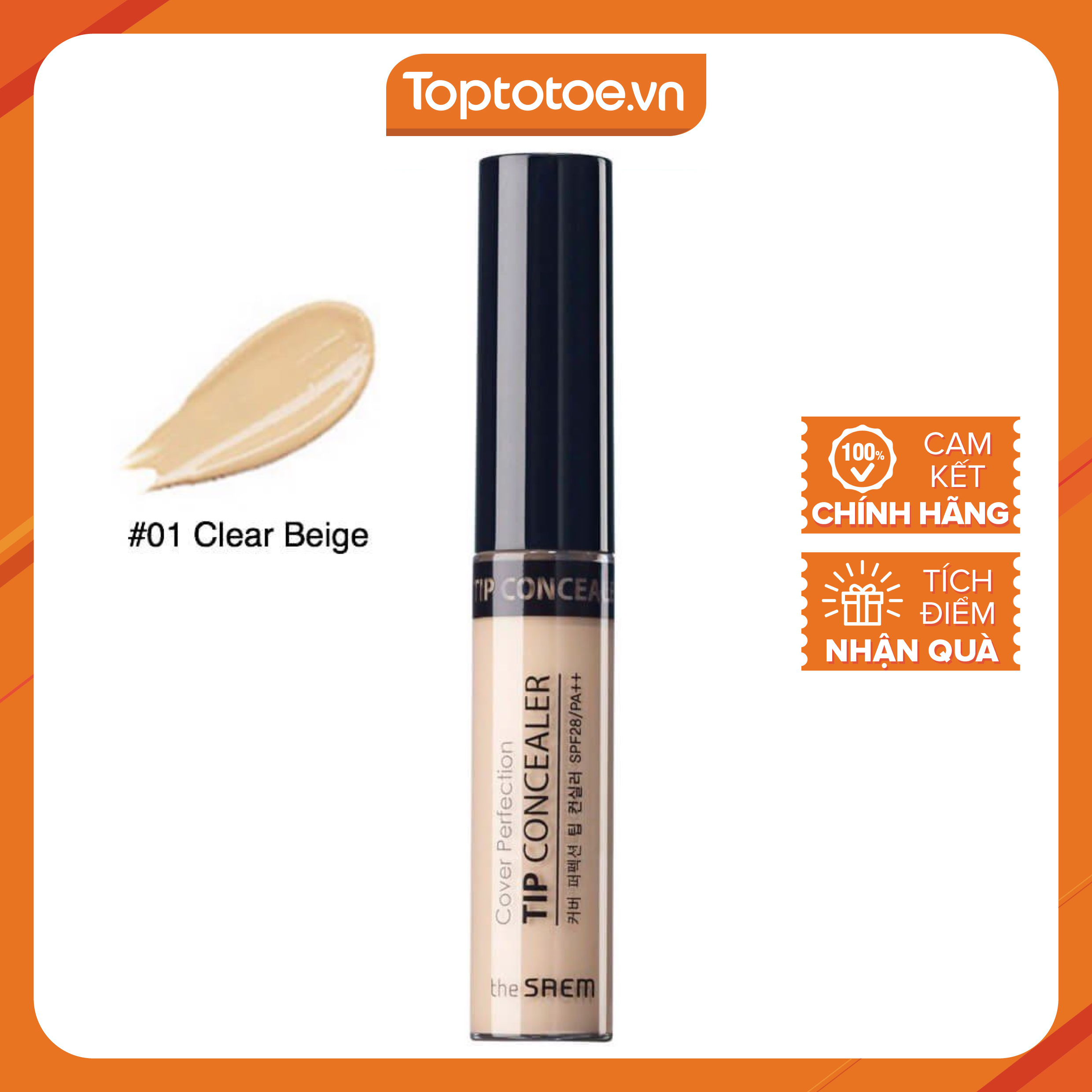 Kem Che Khuyết Điểm The Saem Cover PerfectionTip Concealer (6.5g)