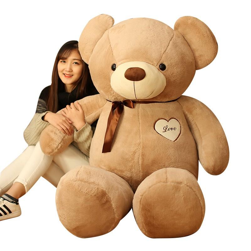 Gấu Bông Teddy Đeo Nơ Trái Tim Làm Quà Tặng Dễ Thương PA9707