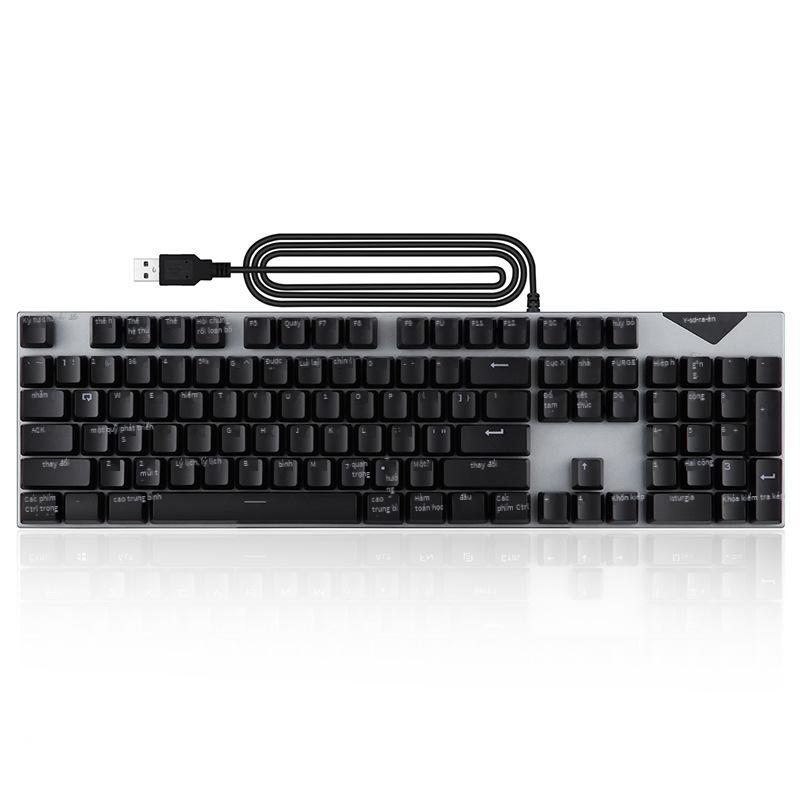 Giá thấp nhất K137 có dây thực bàn phím cơ máy tính trò chơi điện cạnh tranh dạ quang RGB xanh trục đỏ trục bàn phím cơ