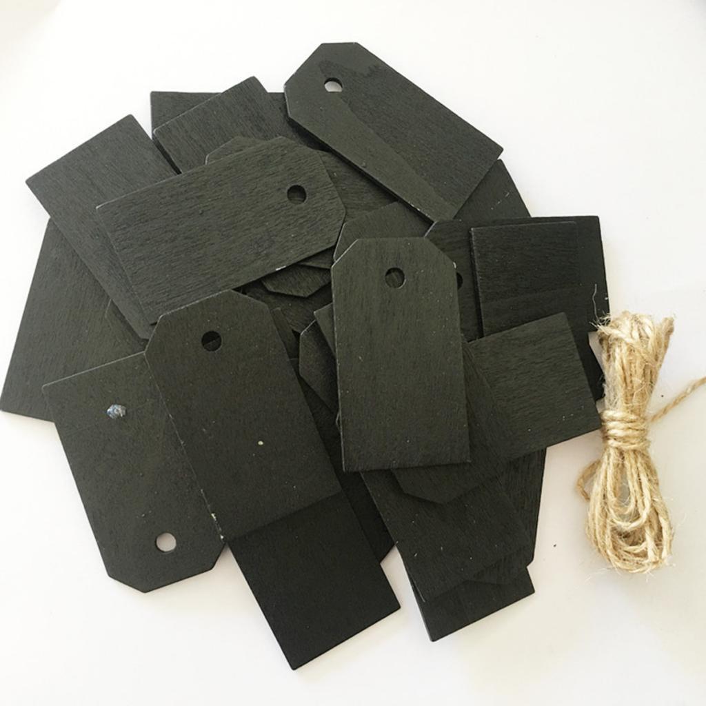 50 Pieces Blank Memo Board, Wooden Board for Chalk Lettering, Kitchen Board Chalk Board