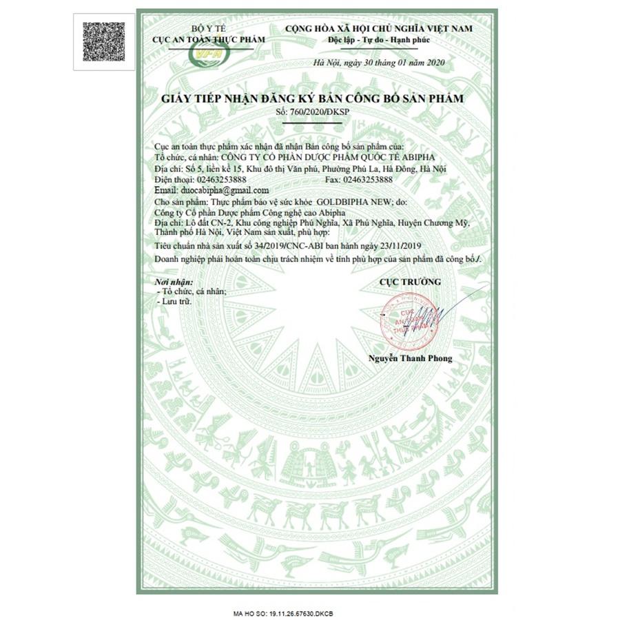 Viên Uống Phục Hồi Thể Lực, Tăng Cường Đề Kháng GOLDBIPHA NEW, Thành Phần Độc Quyền Với Chiết Xuất Nhân Sâm, Linh Chi.