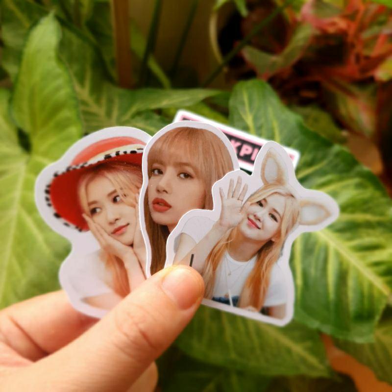 Bộ sticker nhóm hạc Blackpink chống thấm nước trang trí mũ bảo hiểm, đàn, guitar, ukulele, điện thoại laptop