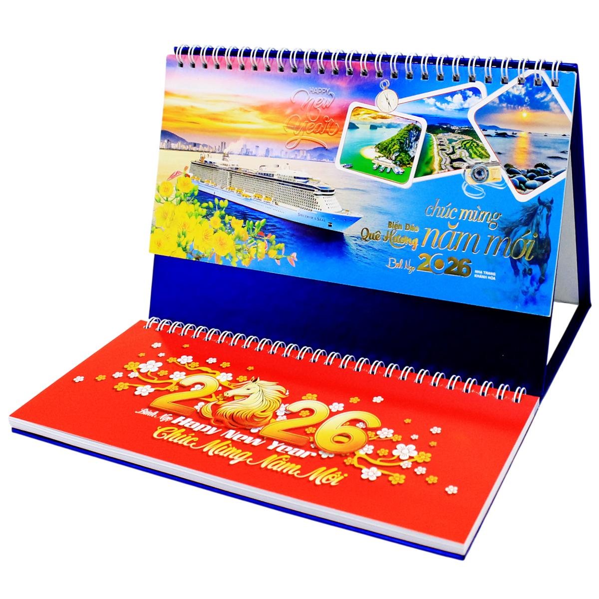 Lịch Để Bàn 2 Lò Xo - Biển Đảo Quê Hương - NST 71B