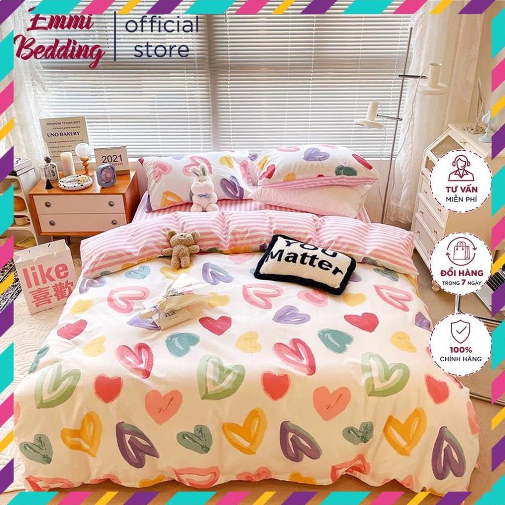 Bộ chăn ga gối , coton poly họa tiết đáng yêu đủ size miễn phí bo chun