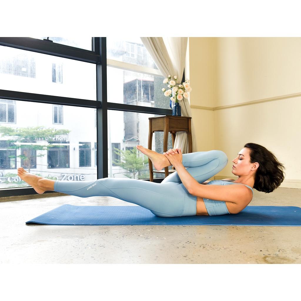 Quần tập gym yoga nữ cạp cao Carasix WLF25, quần legging nữ nâng mông tôn dáng