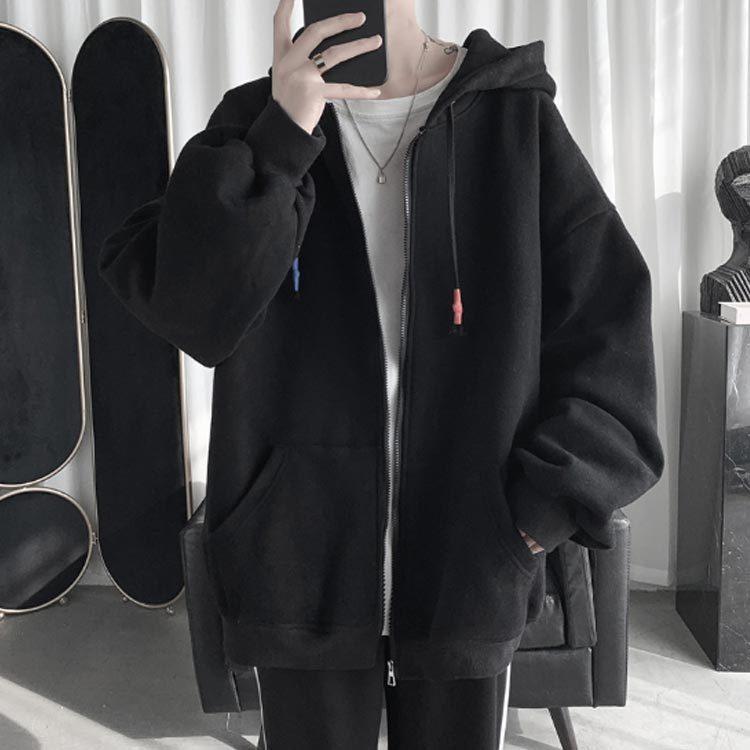 Áo hoodies zip Hoodie Nam Size lớn Form Thoải mái Hoodie có khóa Áo dài tay Có mũ trùm đầu