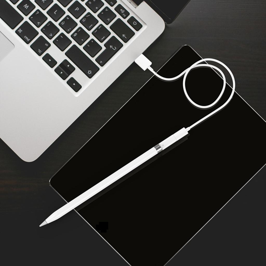 For Apple for iPad Pro Pencil Charger Convertor Charge Power Cable Cord Female to Female F/F Connector White