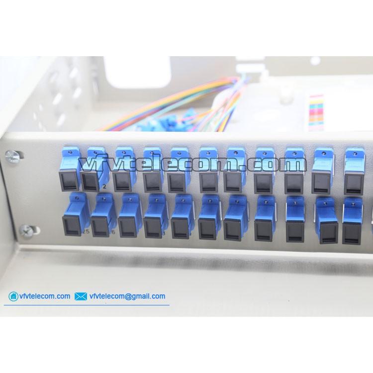 Hộp phối quang ODF 48FO lắp rack đầy đủ phụ kiện