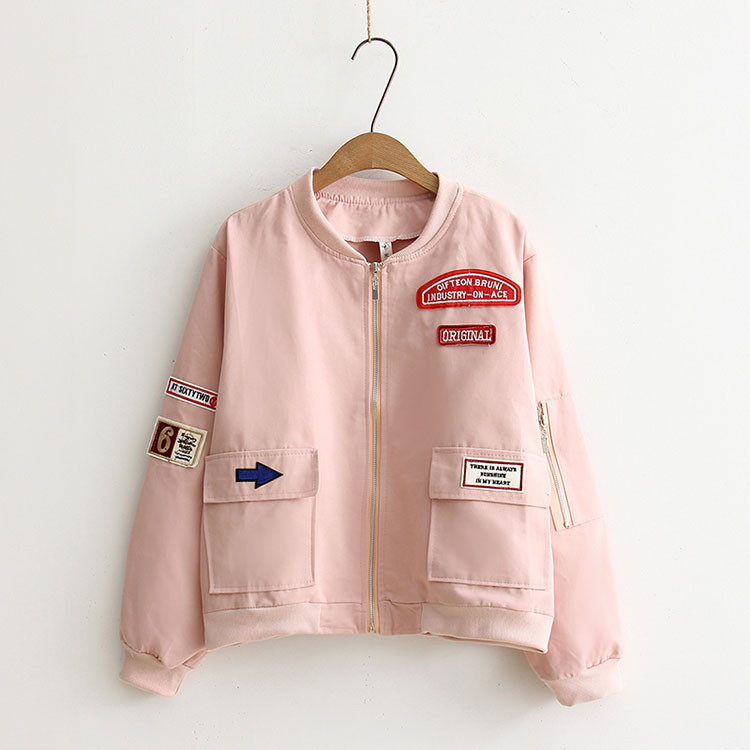 áo khoác nữ kaki thêu logo đẹp