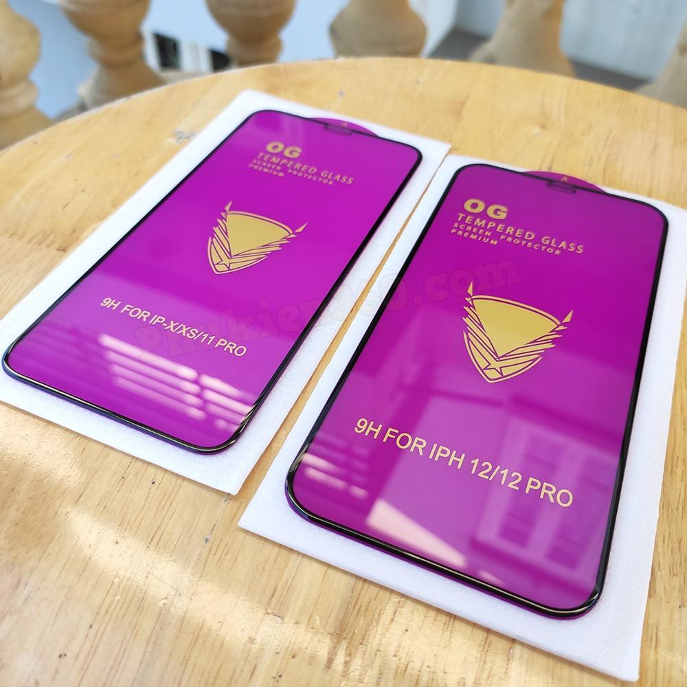 Kính Cường Lực Tím Siêu Xịn Dành Cho iPhone 6,6s,6 plus,6s plus,7,7 plus,8,8 plus,x,xs,xs max,11,11 pro max,12,12 pro