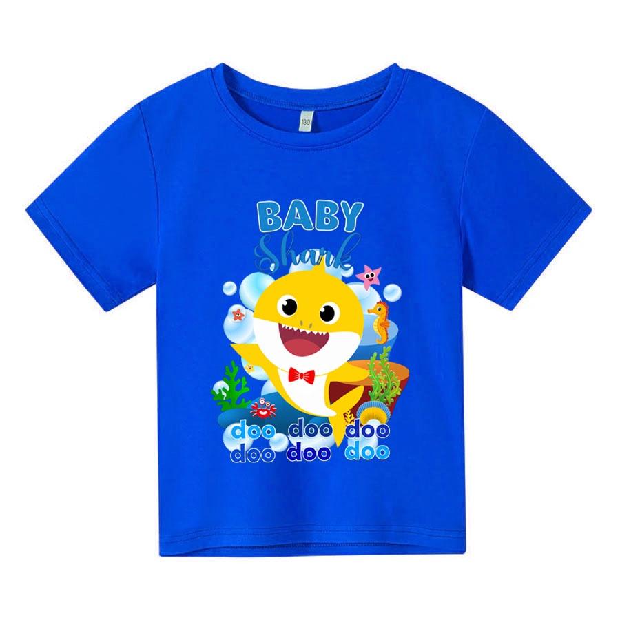Áo thun trẻ em BABY SHARK 3, 4 màu, có size người lớn, Anam Store