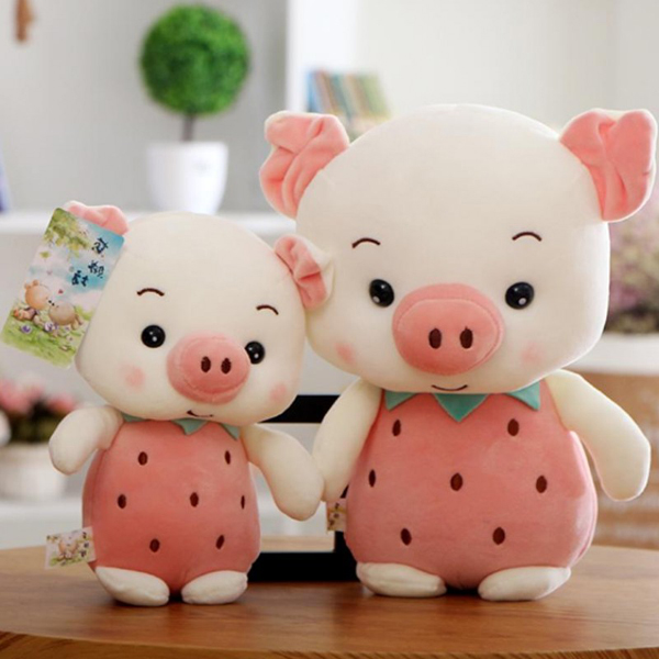 Gấu bông heo trái cây - trái dâu tây gb41