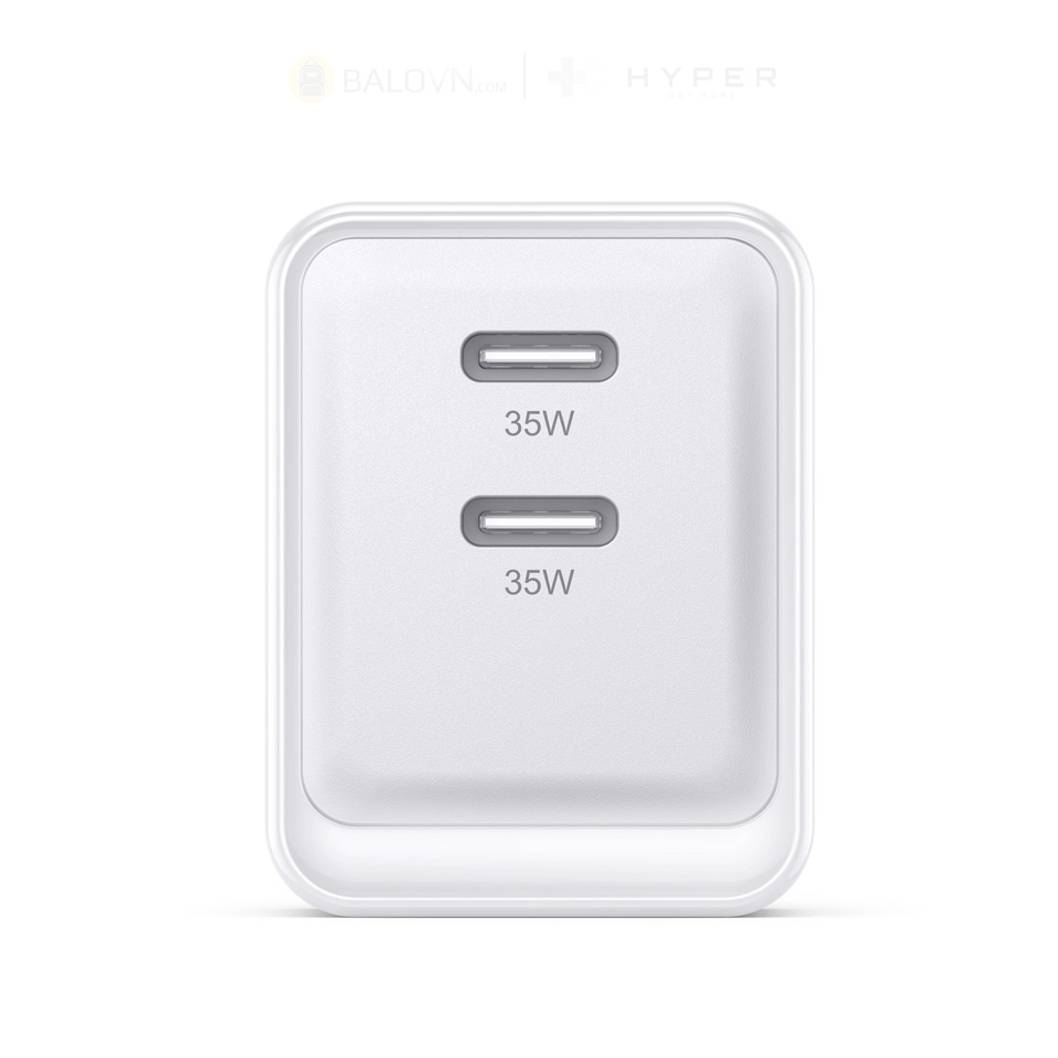 Sạc Nhanh cho Iphone 14/13/12 Hyper Gan II DUAL USB-C PPS 33W / PD 35W HJG35NA - Hàng chính hãng