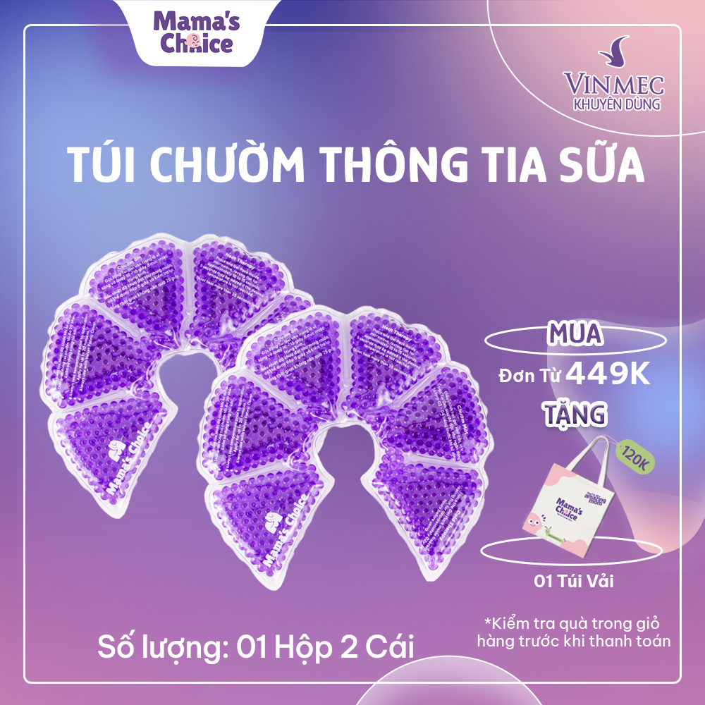 Túi Chườm Ngực Mama's Choice, Túi Chườm Nóng Lạnh Giúp Mẹ Thông Tắc Tia Sữa, Kích Sữa, Giảm Đau Ti Hiệu Quả