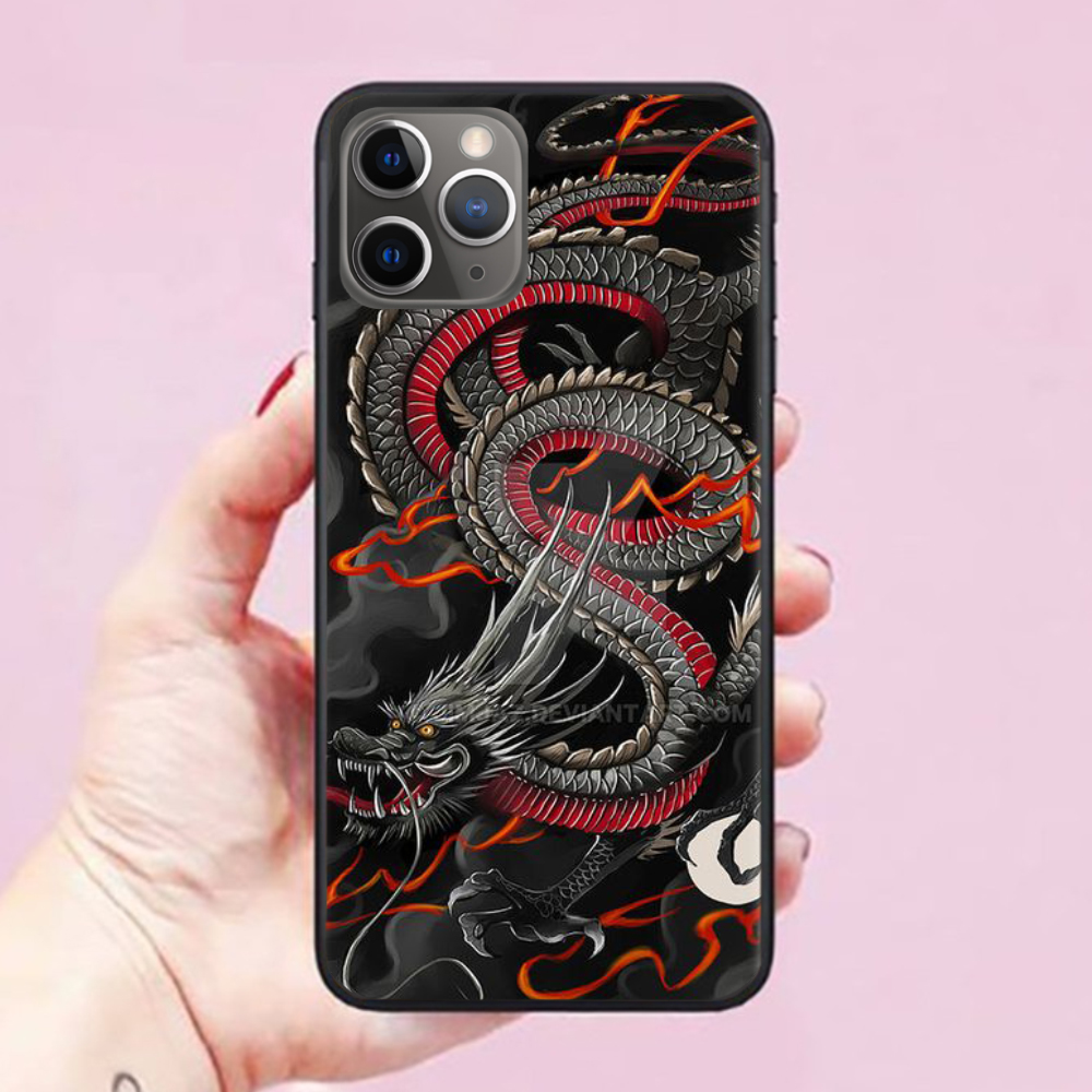 Ốp lưng dành cho điện thoại iPhone 12 Pro Max Hình Rồng Lửa