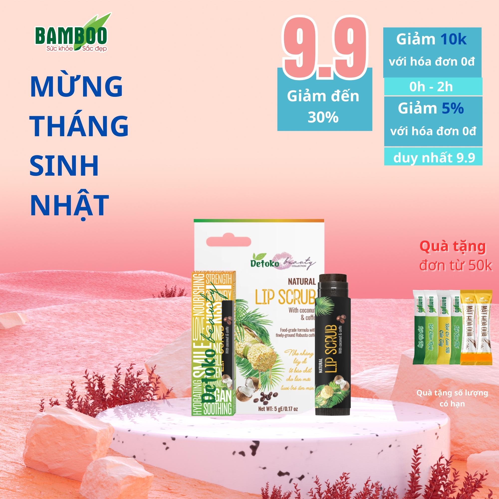 SON TẨY TẾ BÀO CHẾT CÀ PHÊ TINH CHẤT MẬT HOA DỪA - DETOKO