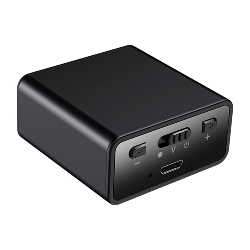 Máy ghi âm nhỏ Q65 Hình chữ nhật Dictaphone nghe nhạc MP3 Sạc USB phát lại giọng nói Đen