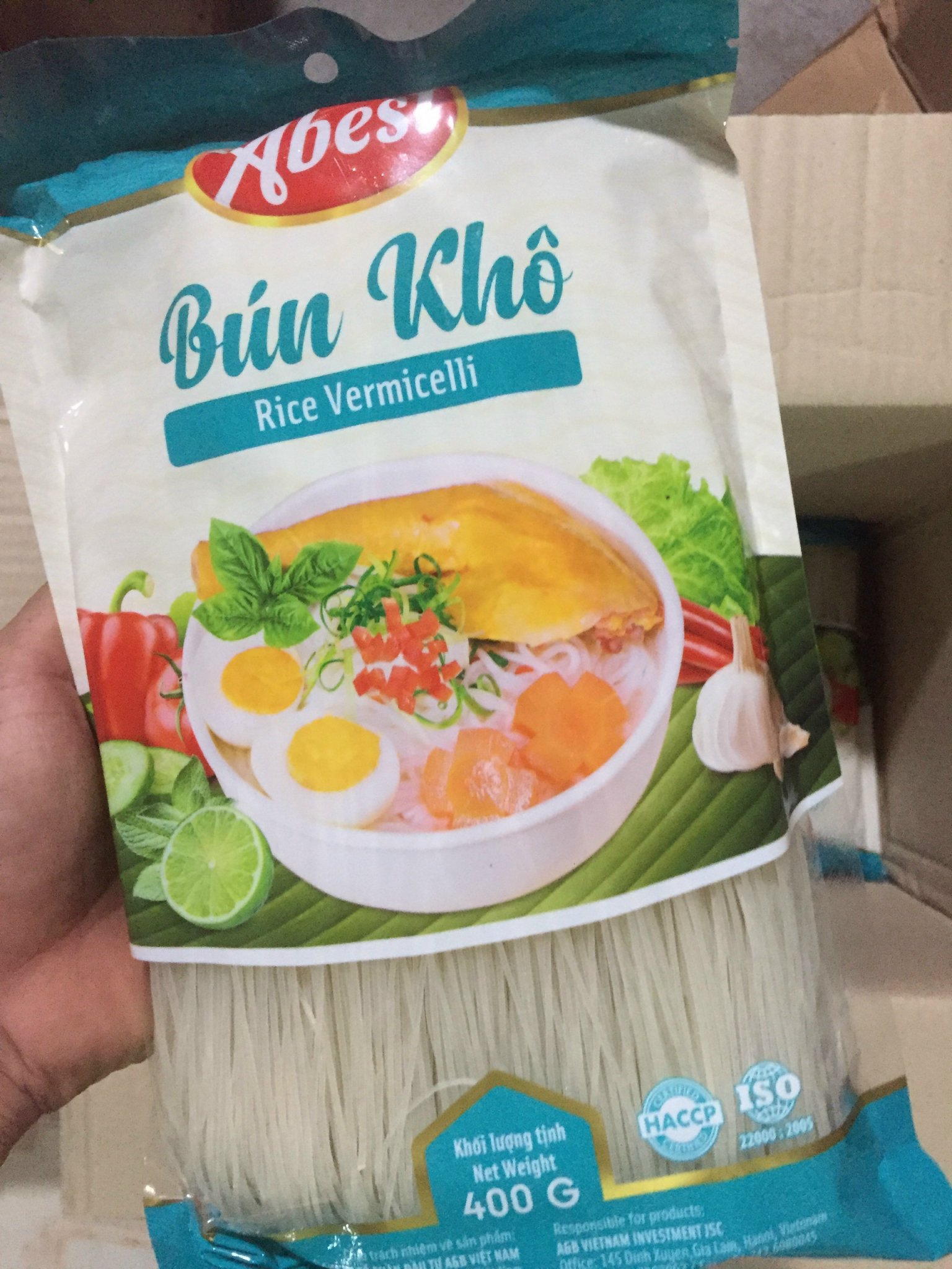 Bún khô ABEST gói 400G /Bún tươi Hữu cơ/Không phụ gia thực phẩm/không chất bảo quản