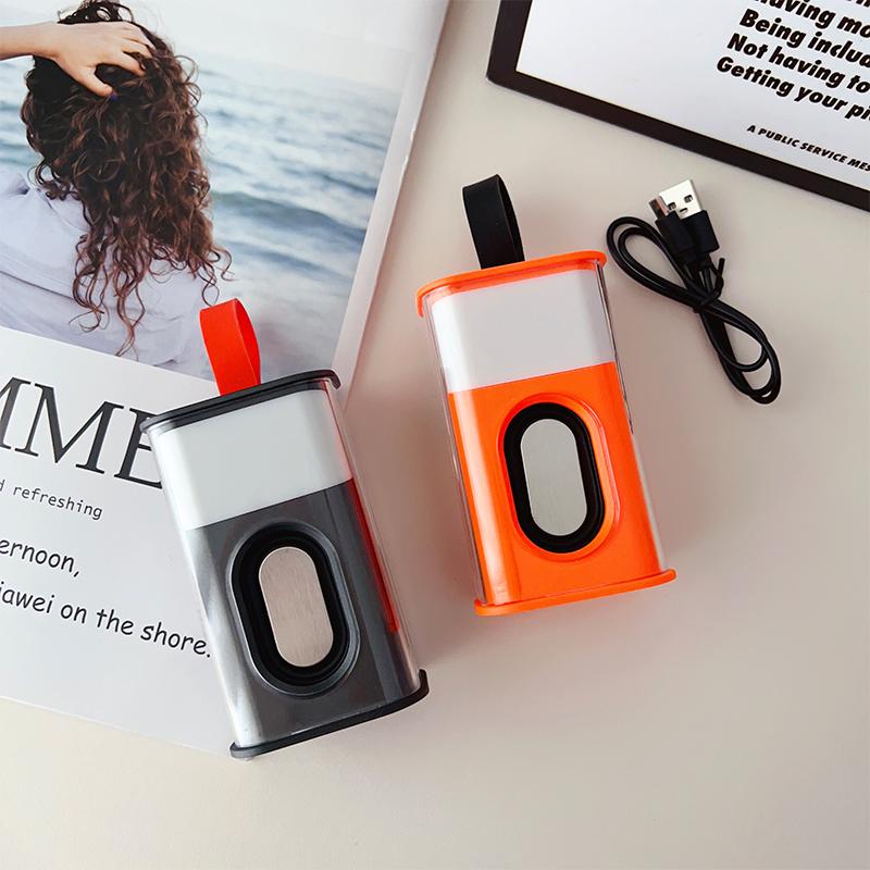 2003 Loa Bluetooth mới Âm thanh nổi TWS Bluetooth 5.3 Đèn LED trong suốt chống nước Hộp âm thanh Loa di động mini Bán buôn Màu sắc: cam