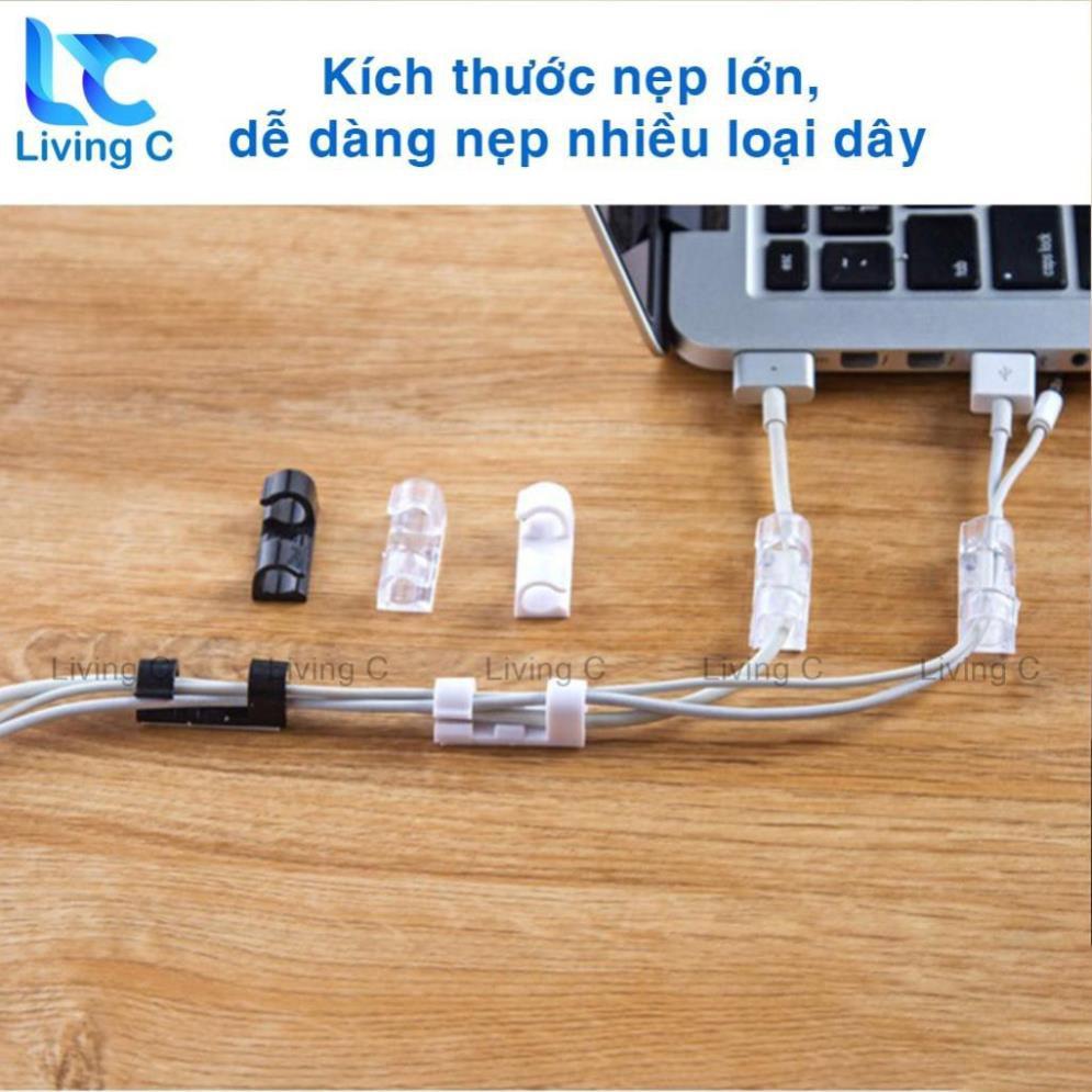 Bộ 16 nẹp dây điện chống rối, combo 16 kẹp cố định dây điện dán tường