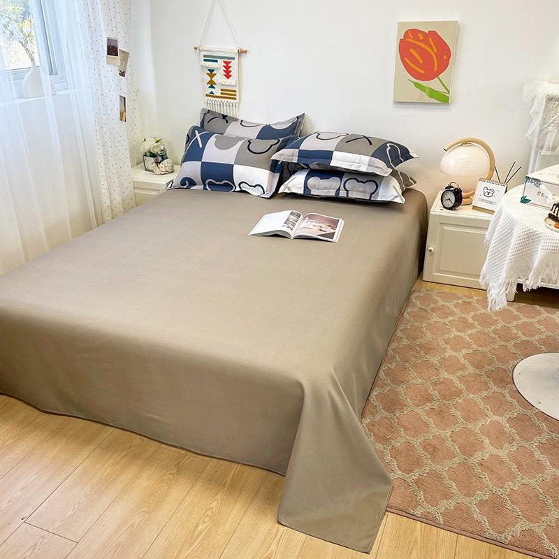 Bộ chăn ga gối cotton poly M2T bedding gồm vỏ chăn mền, drap ga giường và 2 vỏ gối nằm - PL Gấu X