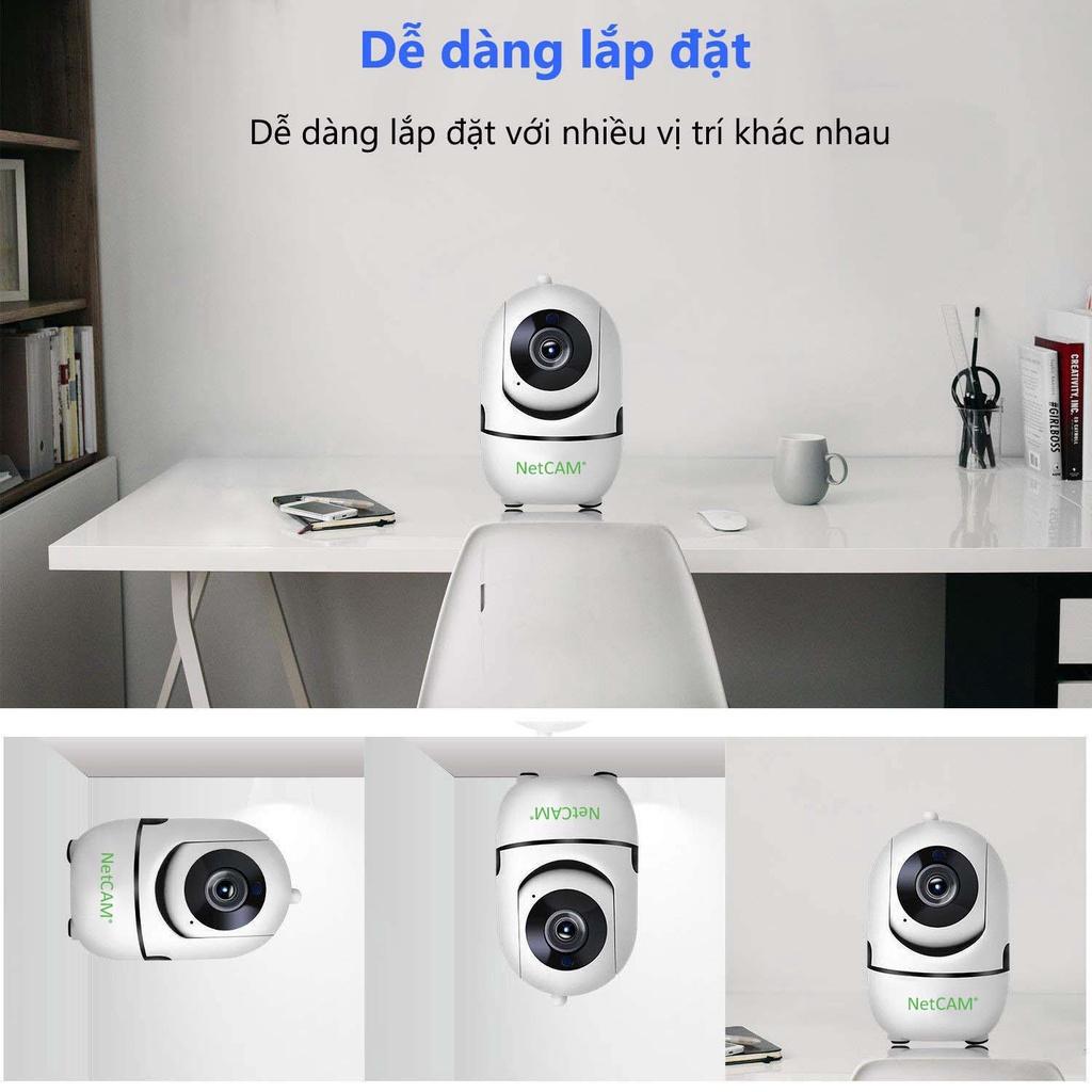 Camera IP WiFi NetCAM NR02, độ phân giải 4.0MP sắc nét, xoay 360 độ quan sát mọi vị trí - Hàng chính hãng