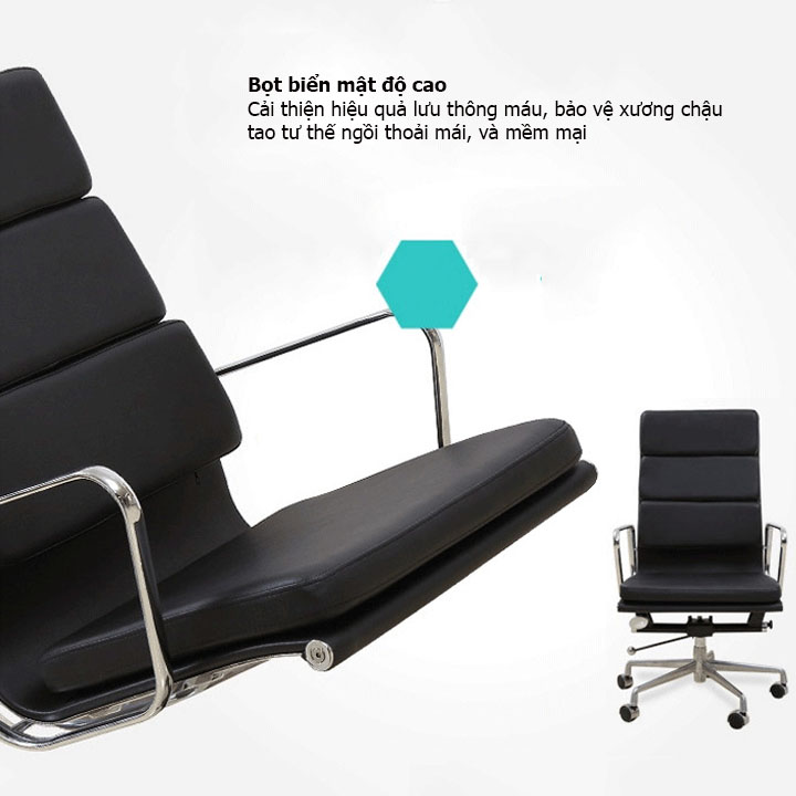 Ghế Giám đốc Làm Việc hiện đại Lưng Thấp Xoay 360 Độ Đa năng - Ghế Làm Việc Văn Phòng Tại Nhà sang trọng cao cấp GHP041