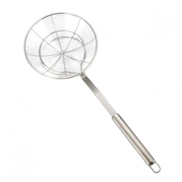 2X Thép Không Gỉ Châu Á Nhện Lưới Lọc Skimmer Thực Phẩm GÀU MÚC Thìa 20 Cm & 14 Cm