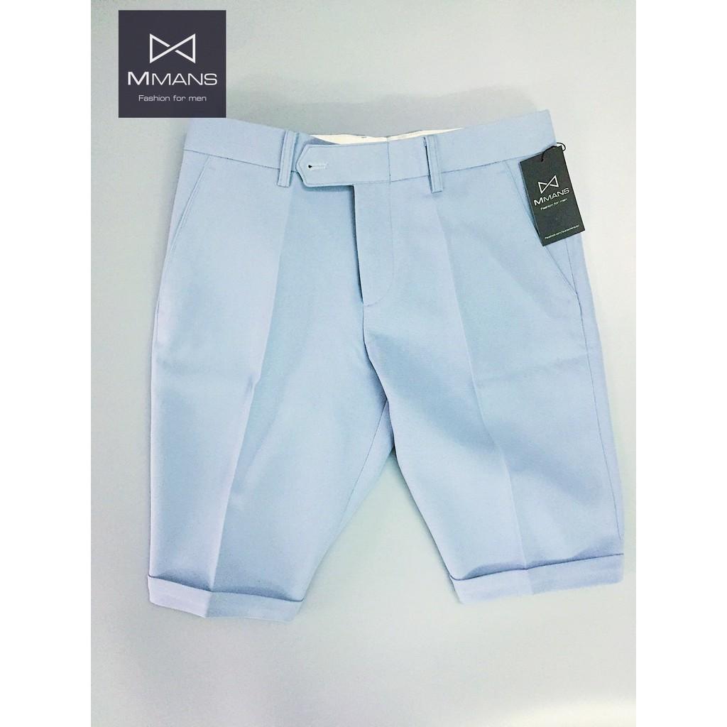 Quần short nam vải âu tây cực xịn chất co giãn kiểu dáng trẻ trung ôm body hàn quốc của MMANS - Short Xám xanh,32