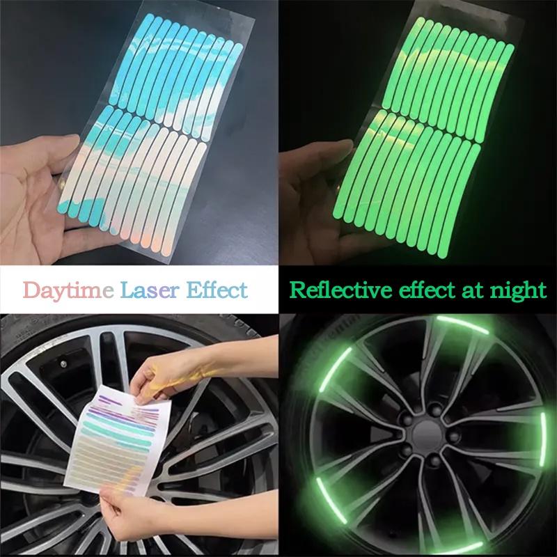 Đề Can Phản Quang Dán Trang Trí Viền Bánh Xe Hơi Xe Máy