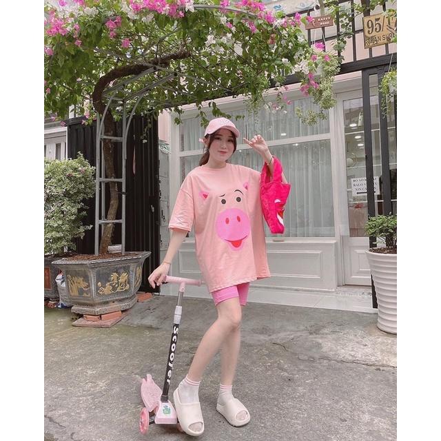 Bộ lửng Heo hồng siêu dễ thương chất cotton 100%