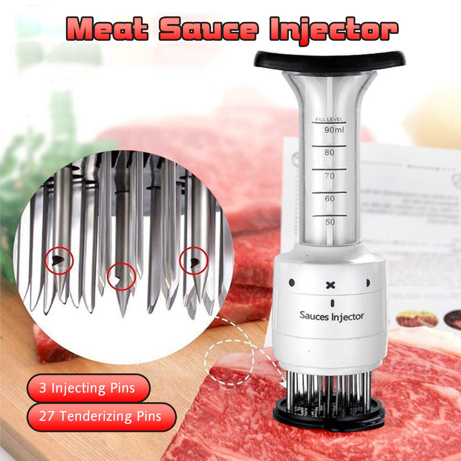Dụng cụ làm mềm thịt Marinade bằng ống tiêm với kim tiêm bằng sắt