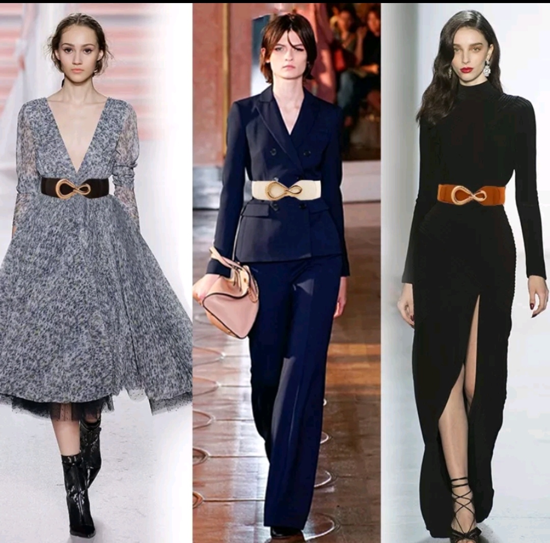 Thắt lưng nữ dây nịt nữ đai váy bản to 7cm Thun Co Giãn mang Đầm váy Casual Thời Trang Hàn QUốc dona23052901