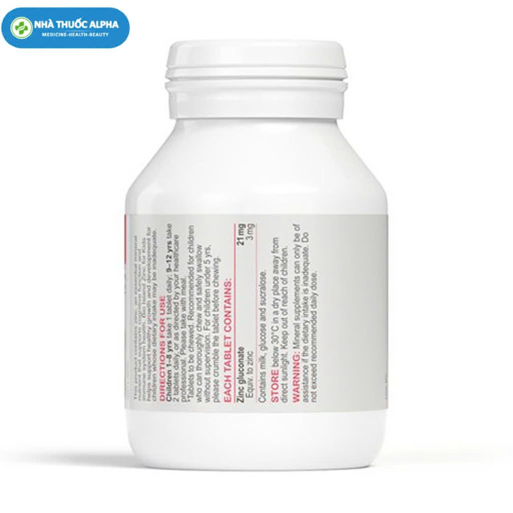 Viên Uống Bổ Sung Kẽm Cho Trẻ bioisland Zinc 120 Viên