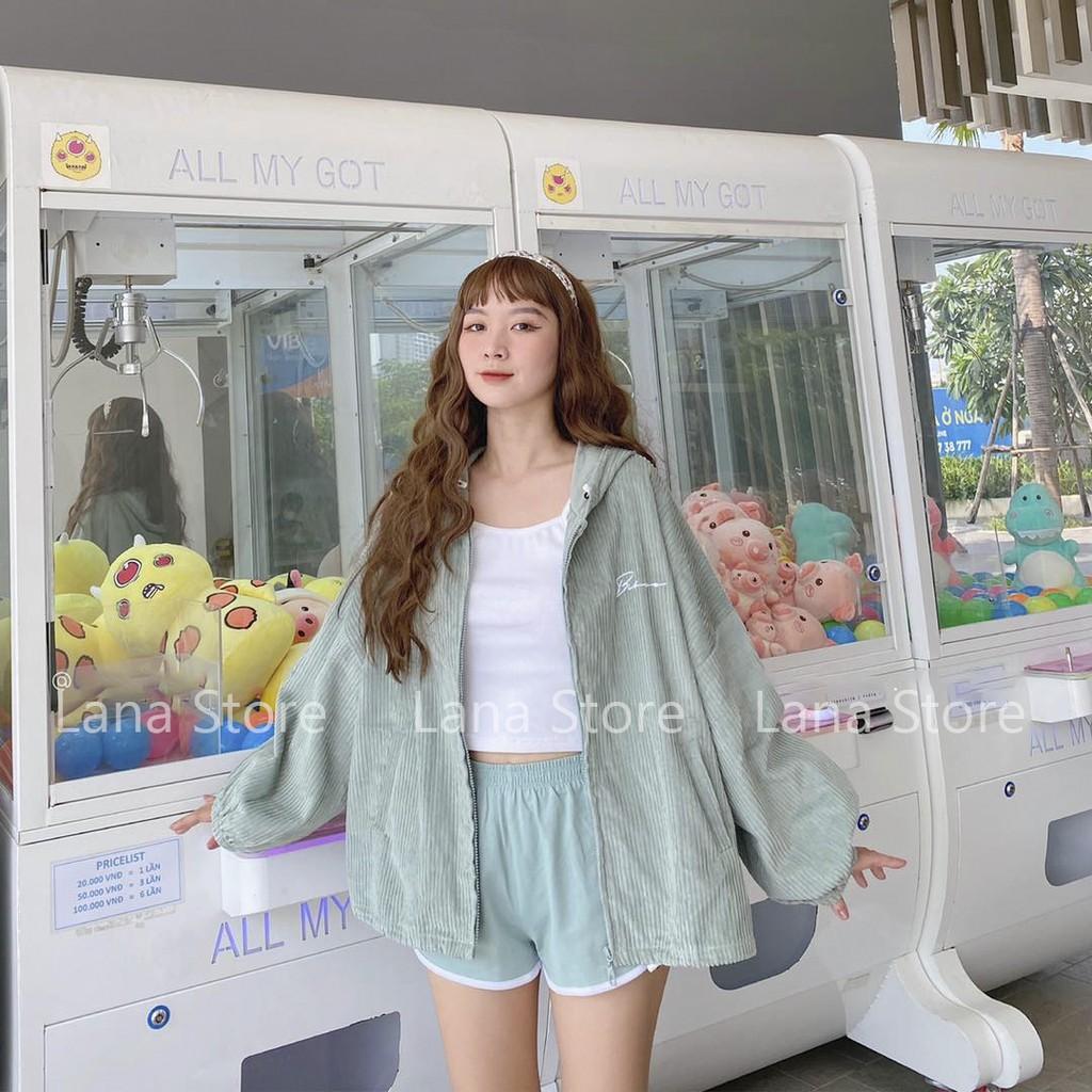 Áo Khoác Nhung Gân Form Cánh Dơi Tay Thụng Như Ảnh Cực Xinh - Chất Vải Mềm