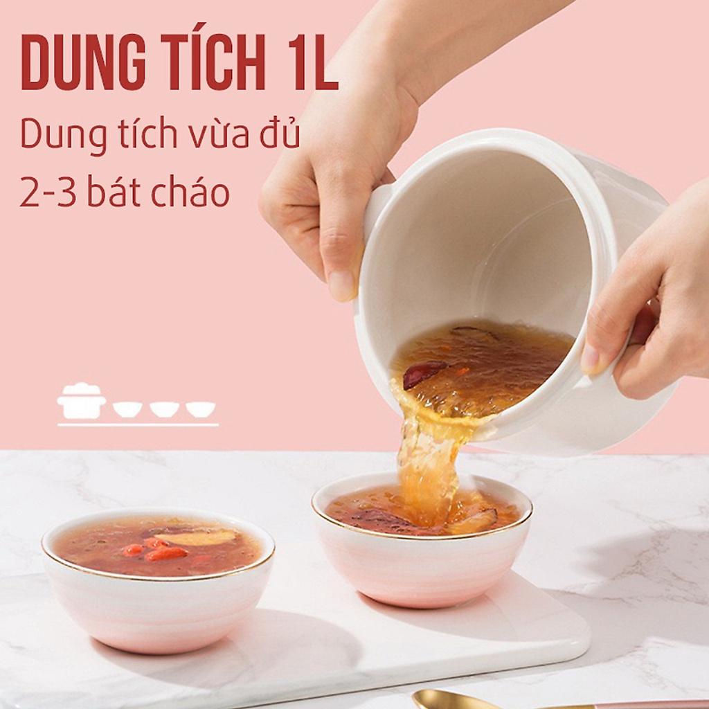 Hàng Chính Hãng / Nồi Nấu Cháo Chậm Cho Bé Ăn Dặm SEKA GT68 - Nồi Hầm Cháo, Kho Cá Chậm, Hầm Cách Thủy, Ninh Cháo Cho Bé 4 In 1