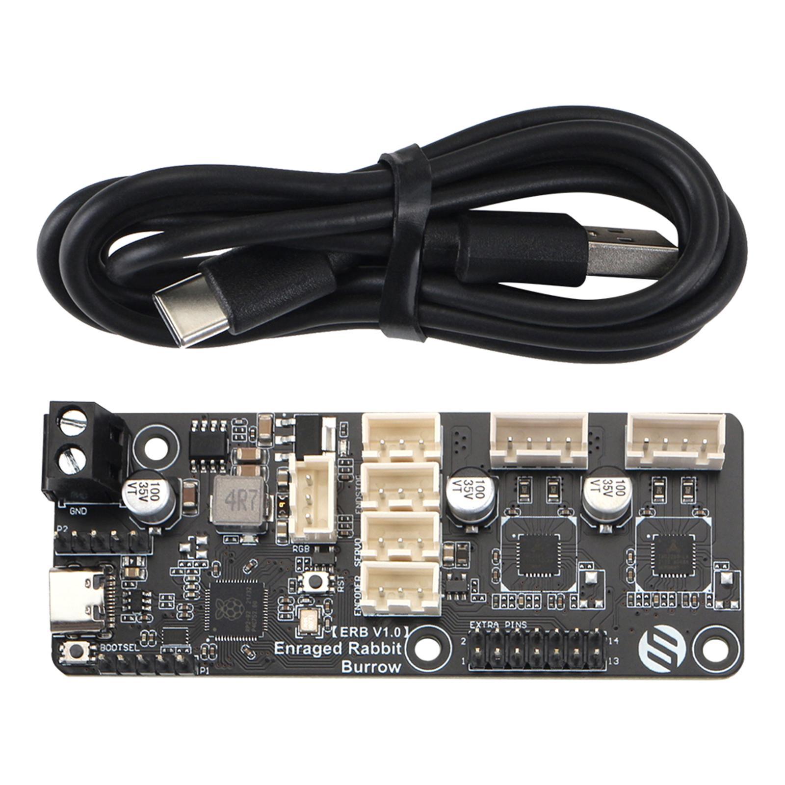 ERB Board 91Mmx35mm V1.0 Motherboard 3D Printer Parts Feeder Board with USB Cable