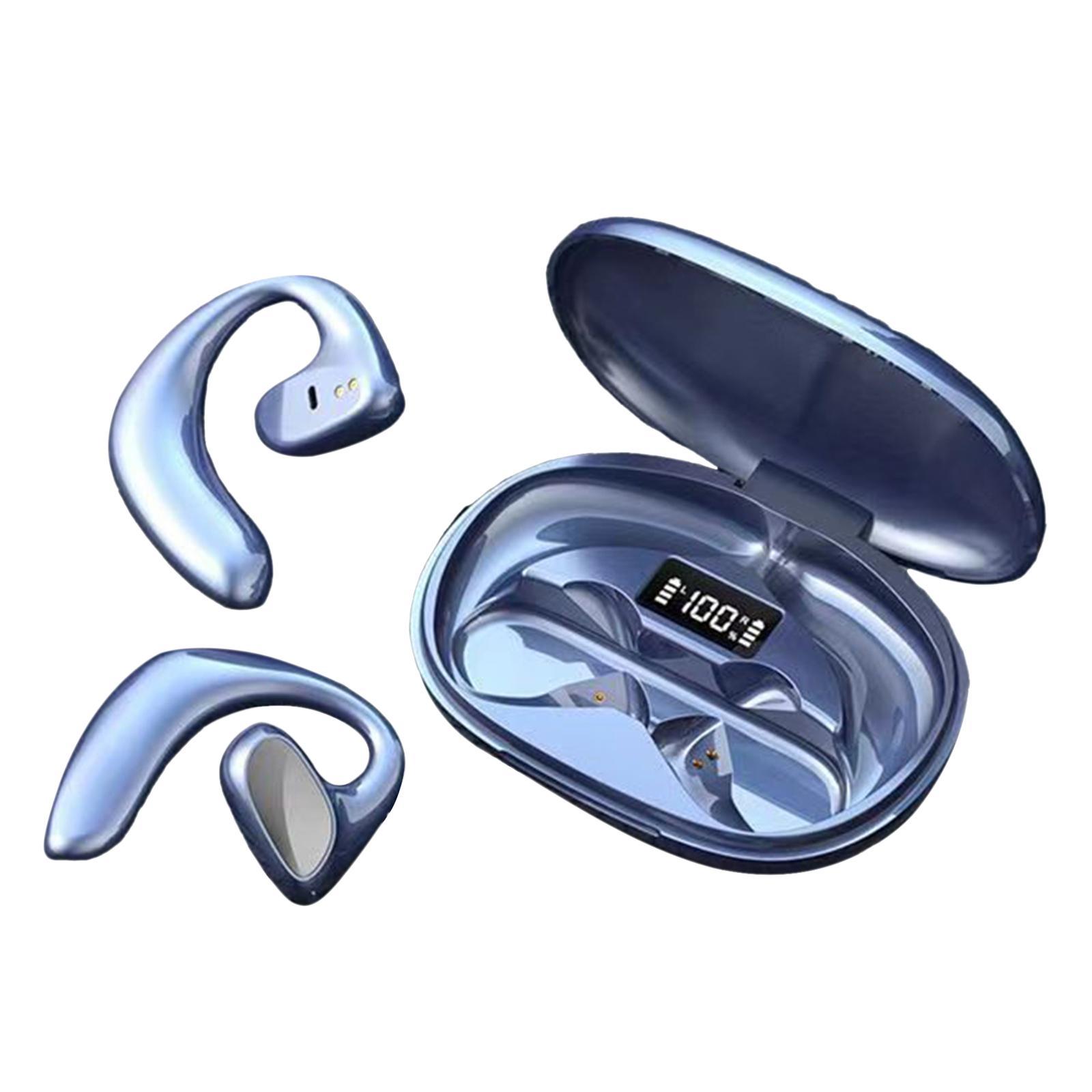 Air Conduction Bluetooth Headphones Wireless Headset Over Ear for Workout Black