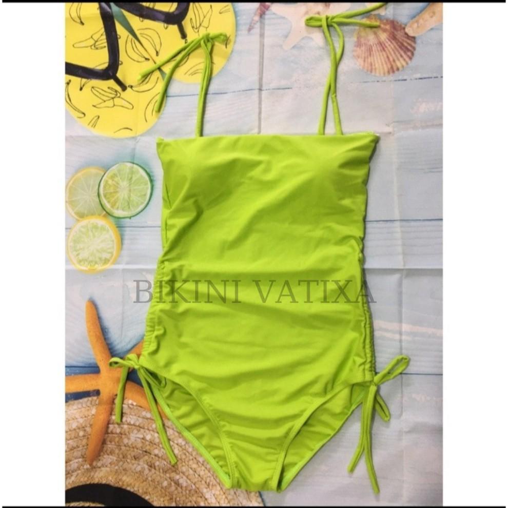 Bikini đồ bơi đi biển 1 mảnh liền thân cổ yếm rút eo siêu hot (nhiều màu) VATIXA BKN03