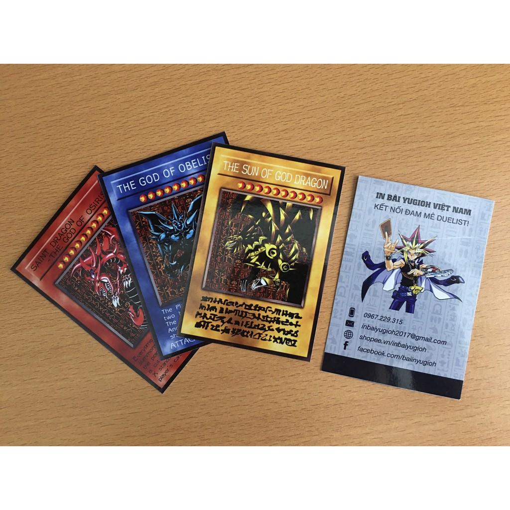 15 thẻ bài tam thần các phiên bản - các phiên bản 3 lá thần Yugioh - PRINT CARD
