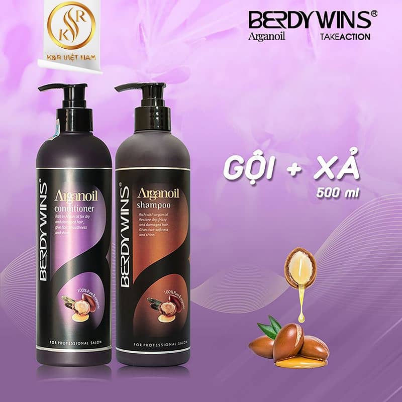 Dầu gội + xả arganoil berdywin 500ml