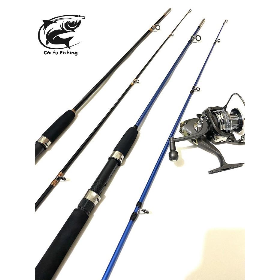 Bộ Cần 2 Khúc Đặc SHIMANO Scabard và Máy CL6000+Tặng Cước Daiwa, Cần 2 Khúc Bạo Lực_Cái fù Fishing